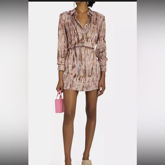 $498 ALEXIS INTEMIX EXCLUSIVE "CIANDRA" ABSTRACT PRINT BOHO SHIRT DRESS XS - Picture 2 of 8